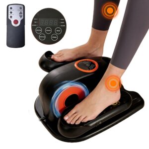Under Desk Elliptical Exercise Machine - Foot Massager Electric Seated Pedal Elipse with Remote Control - Quiet Ellipse Leg Exerciser as Seen on TV for Seniors