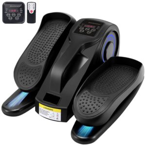 Under Desk Elliptical Machine, Adjustable Speeds Elliptical Trainer with Remote Control, Seated Pedal Exerciser, Portable Leg Exerciser for Teens Seniors and Adults