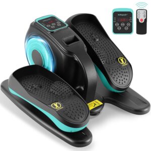 Under Desk Elliptical Machine, Electric Leg Exerciser for Seniors, Compact Seated Pedal Exerciser, Portable Elliptical Trainer with Remote Control and Non-Slip Pedals for Teens...