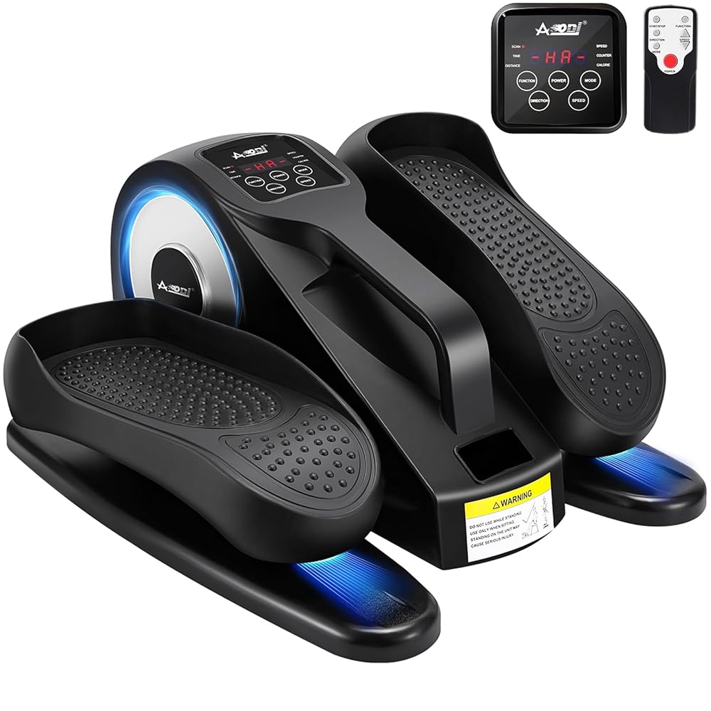 Under Desk Elliptical Machine, Electric Seated Pedal Exerciser with Remote Control and LCD Display, Adjustable Speeds Leg Exerciser for Seniors and Adults Under Desk Elliptical Machine, Electric Seated Pedal Exerciser with Remote Control and LCD Display, Adjustable Speeds Leg Exerciser for Seniors and Adults