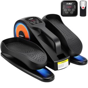 Under Desk Elliptical Machine, Electric Seated Pedal Exerciser with Remote Control and LCD Display, Adjustable Speeds Leg Exerciser for Seniors and Adults