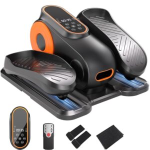 Under Desk Elliptical Machine, Ellipse Leg Exerciser for Seniors Fully Assembled, Quiet & Portable Electric Seated Pedal Exerciser with Remote Control & 12 Adjustable Speeds