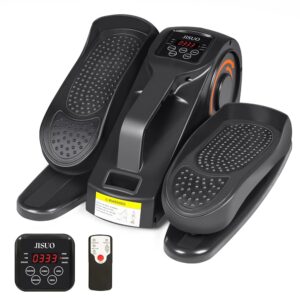 Under Desk Elliptical Machine, Ellipse Leg Exerciser for Seniors Fully Assembled, Portable & Quiet Electric Seated Pedal Exerciser with Remote Control & LCD Display Monitor