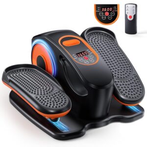 Under Desk Elliptical Machine, Ellipse Leg Exerciser for Seniors with 15 Adjustable Speed, Quiet & Portable Seated Pedal Exerciser, Ellipse Leg Exerciser While Sitting for...