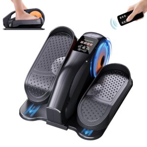 Under Desk Elliptical Machine, Ellipse Leg Exerciser While Sitting for Seniors Adults, Quiet & Portable Fully Assembled Foot Pedal Exerciser at Home with Remote Control,...
