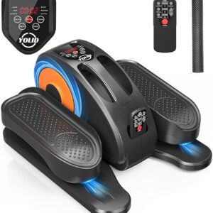 Under Desk Elliptical Machine for Home,Ellipse Leg Exerciser for Seniors with 12 Adjustable Speed Quiet & Portable Seated Pedal Exerciser with Remote Control & Non-Slip Pad