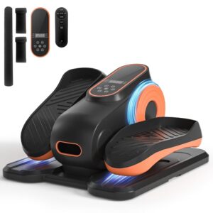 Under Desk Elliptical Machine，Leg Exerciser While Sitting for Seniors，Mini Seated Elliptical Exerciser As Seen On TV，Quiet and Portable Leg/Foot Exerciser with Remote Control &...