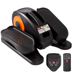 Under Desk Elliptical Machine, Portable Ellipse Leg Exerciser Machine with Remote Control, Display Monitor, Mini Elliptical Supports Auto & Manual Mode