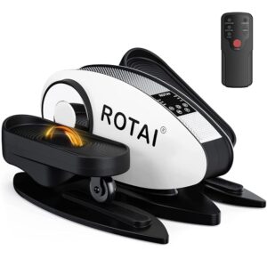 Under Desk Elliptical Massage Machine for Elderly Seniors Electric Leg Circulation Foot Pedal Exerciser, Smart Portable Trainer for Home & Office with Remote and LCD Monitor