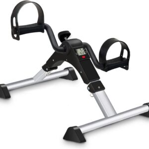 Under Desk Exercise Bike Pedal Exerciser, Fully Assembled Pedal Exerciser for Seniors, Foldable Mini Exercise Bike for Office Fitness with LCD Display, Peddler Exerciser for Arm...