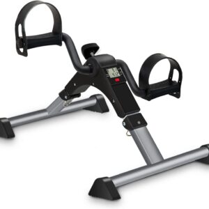 Under Desk Exercise Bike Pedal Exerciser, Fully Assembled Pedal Exerciser for Seniors, Foldable Mini Exercise Bike for Office Fitness with LCD Display, Peddler Exerciser for Arm...