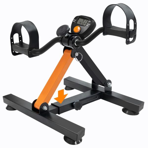 Under Desk Exercise Bike, Pedal Exerciser with Adjustable Heights, Foldable Cycle Bike for Office, Stable Suction Cups Peddler Exerciser for Seniors, Fitness Exerciser for Arm &...