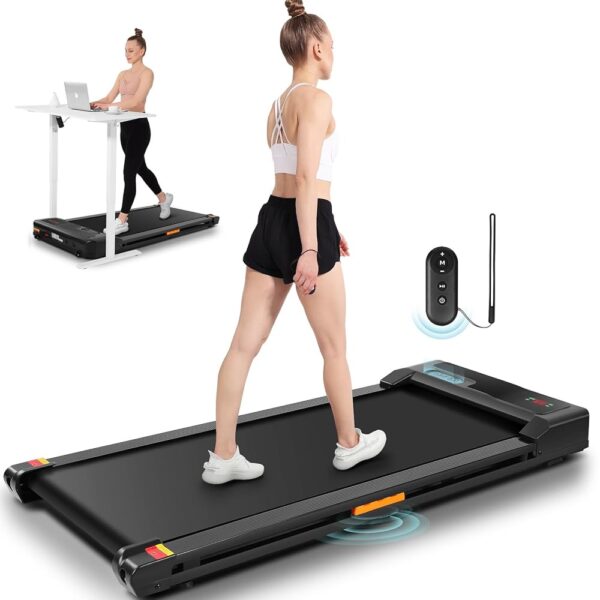 Under Desk Treadmill, Upgrade 300lbs Weight Capacity Walking Pad Treadmill, Smart Portable Electric Treadmill with Remote Control, 2.5HP Quietly Jogging Walking Treadmill for...