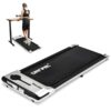 Under Desk Treadmill, Walking Pad with Remote Control, 2.5 HP Portable Walking Jogging Running Machine for Home Office, LED Display, Sliver