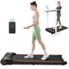 UREVO Under Desk Treadmill, Walking Pad for Home Office, Portable Walking Treadmill 2.25HP, Walking Jogging