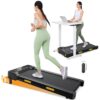 UREVO Walking Pad with Incline, Treadmills for Home with Dual Shock Absorbing, Under Desk Treadmill with Remote Control, 265 Lbs Capacity