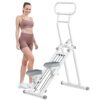 Vertical Climber Exercise Machine-Folding Vertical Cardio Exercise Climber,Stair Climber Exercise Machine for Home Gym,Full Body Workout Stair Stepper，Adjustable Handlebar