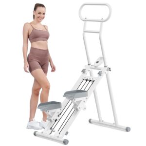 Vertical Climber Exercise Machine-Folding Vertical Cardio Exercise Climber,Stair Climber Exercise Machine for Home Gym,Full Body Workout Stair Stepper，Adjustable Handlebar