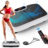 Vibration Plate Exercise Machine, Arvnka Power Waver Vibration Plate for Lymphatic Drainage,Vibrating Plate Machine with Resistance Bands & Remote for Weight Loss for Women...