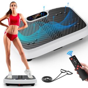 Vibration Plate Exercise Machine, Arvnka Power Waver Vibration Plate for Lymphatic Drainage,Vibrating Plate Machine with Resistance Bands & Remote for Weight Loss for Women...