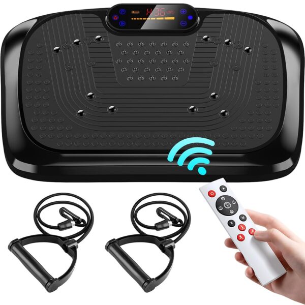 Vibration Plate Exercise Machine for Lymphatic Drainage Weight Loss,PUATUL Power Vibration Plate 300Lbs Capacity Full Whole Body Workout Vibration Platform,Waver Vibration Plate...