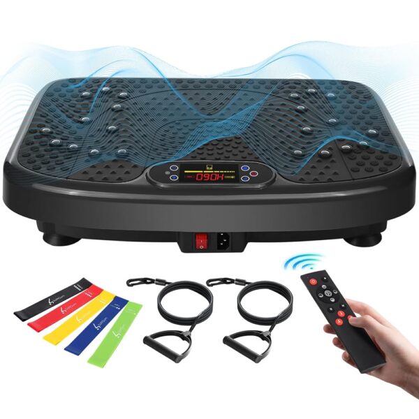 Vibration Plate Exercise Machine for Lymphatic Drainage Weight Loss,SoftGym Power Vibration Plate 300-400 Lbs Capacity Full Whole Body Workout Vibration Platform,Waver Vibration...