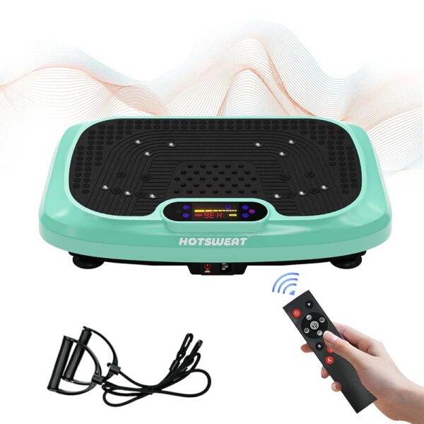 Vibration Plate Exercise Machine, Full Body Power Plate Vibration Platform Machine for Lymphatic Drainage, Waver Vibration Board Shaking for Sweat Out