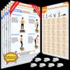 Vibration Plate Exercise Machine Poster, 6 Workout Guidance & 2 Pcs Vibration Plate Planner, Comprehensive Whole Body Wave Vibrating Plate Workout Chart Poster