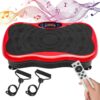 Vibration Plate Exercise Machine, Power Waver Vibration Plate for Lymphatic Drainage, Whole Body Vibration Plate Machine with Resistant Band, Vibration Plates for Weight Loss