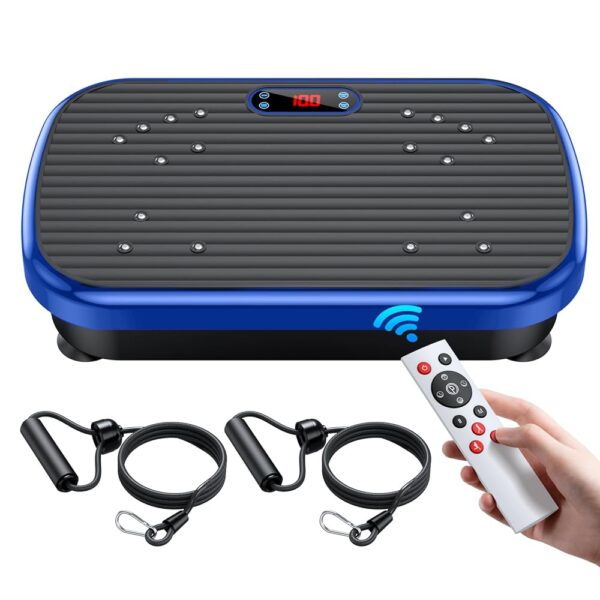 Vibration Plate Exercise Machine, Power Waver Vibration Plate Platform for Lymphatic Drainage Whole Body Vibration Plate Machine with 180 Speed Levels Helps Weight Loss Shaping...