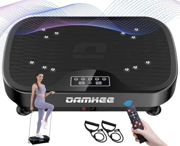 Vibration Plate Exercise Machine, Vibration Plate for Lymphatic Drainage, 9 Modes Whole Body Workout Vibrating Fitness Platform for Weight Loss & Shaping, Wellness - Home Gym...