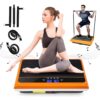 Vibration Plate Exercise Machine Whole Body Vibration Platform Machine with Pilates Bar Resistance Bands for Home Fitness Training Equipment & Weight Loss