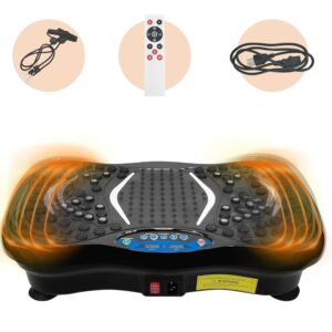 Vibration Plate Exercise Machine, Whole Body Workout Vibration Platform Lymphatic Drainage Machine for Weight Loss, Home Gym Vibration Platform with Resistance Band and Remote...