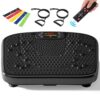 Vibration Plate Exercise Machine with Resistance Bands for Working Out,SoftGym Power Waver Vibration Plate Platform for Foot Massage, Waver Vibration Plate 400 Lbs with Exercise...
