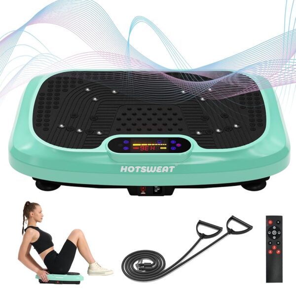 Vibration Plate for Lymphatic Drainage,Power Vibrating Platform Exercise Machine,Shaker for Weight Loss,Waver Board with 120 Levels for Home Gym
