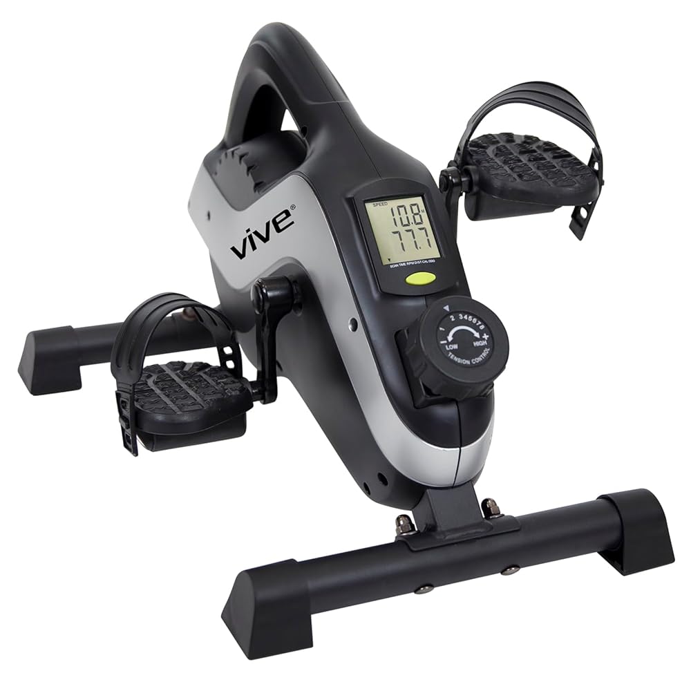 Vive Under Desk Bike - Magnetic Pedal Exerciser - Indoor Cycling Bike Stationary - Arm Leg Seated Deskcycle Bike Exercise Equipment for Home and Office Vive Under Desk Bike - Magnetic Pedal Exerciser - Indoor Cycling Bike Stationary - Arm Leg Seated Deskcycle Bike Exercise Equipment for Home and Office