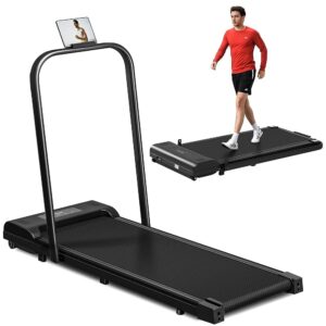 Walking Pad, 3 in 1 Foldable Treadmill, 265 lbs Capacity Walking Pad, 2.5HP Under Desk Treadmill, Folding Treadmill for Home Office with Remote Control