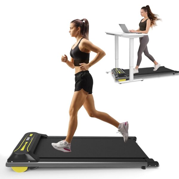 Walking Pad Running Machine Walking Machine for Home Under Desk Treadmill with LED Display and 12 Preset Programs 2.25HP Portable Treadmill Jogging Machine for Office Small...