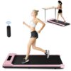 Walking Pad Treadmill 2 in 1, 6.2MPH Under Desk Treadmill Portable for Office & Home, Wide Running Belt, Remote Control, LED Display, 300 Lb Capacity