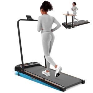 Walking Pad Treadmill with Incline, Under Desk Treadmill for Home Office, 4 in 1 Portable Folding Treadmills, 265lbs Capacity 2.5HP Low-Noise Walking Pad for Walking Jogging...