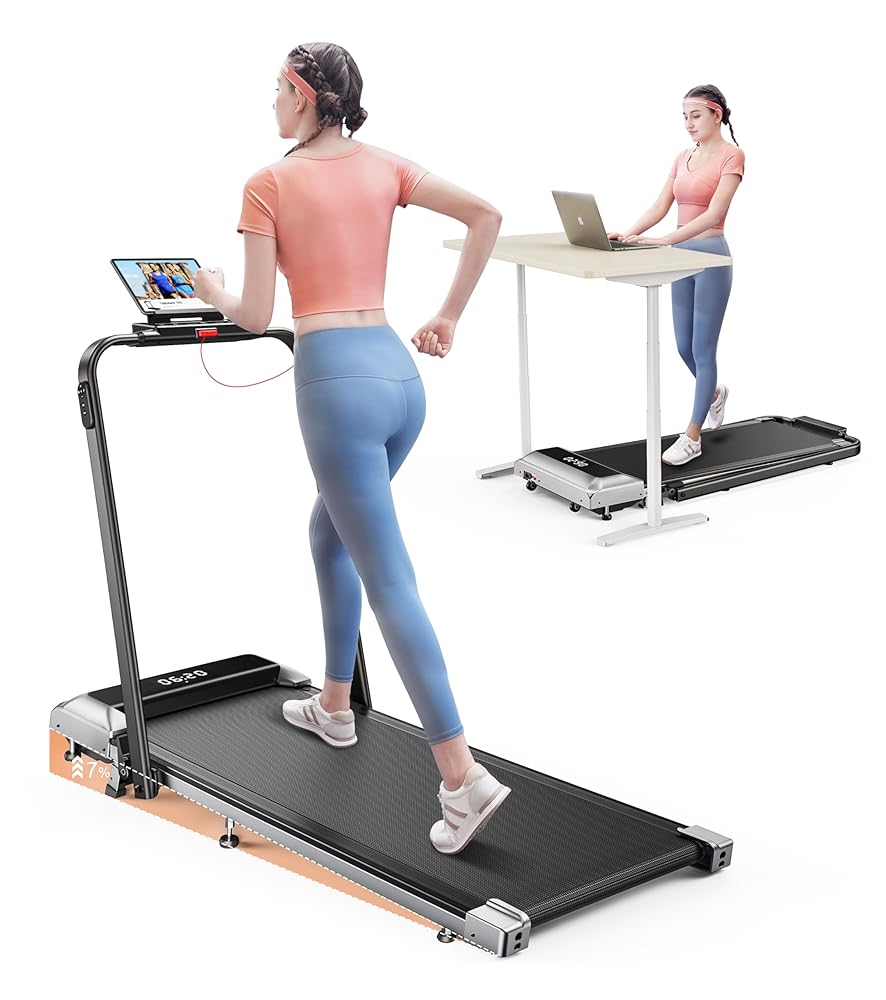 Walking Pad Under Desk Treadmill with Incline, 2 in 1 Folding Treadmill for Home/Office, Portable Compact Treadmill with Remote Control, APP & LED Display 300LBS Capacity Walking Pad Under Desk Treadmill with Incline, 2 in 1 Folding Treadmill for Home/Office, Portable Compact Treadmill with Remote Control, APP & LED Display 300LBS Capacity