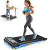 Walking Pad, Under Desk Treadmill with Incline, 3 in 1 Portable Walking Treadmill with Remote Control, LED Display, Hidden Safety Switch, Mini Walking Jogging Machine for Home...