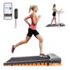 Walking Pad with 7% Incline and APP&Remote Control,300+lb Capacity Under Desk Treadmill 2.5HP Treadmill,10 HIIT Modes Treadmills for Home Office
