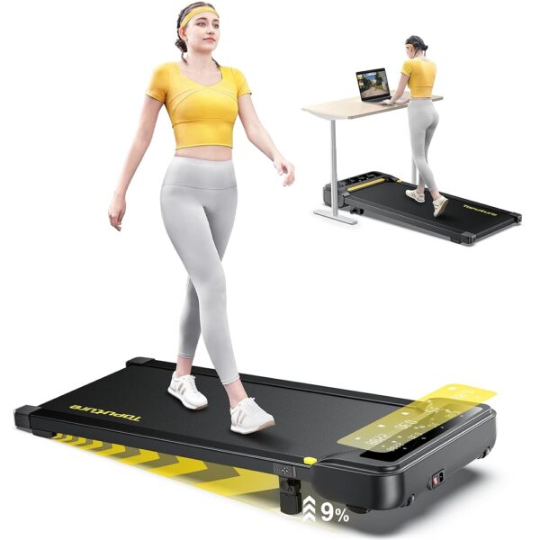 Walking Pad with Incline, Under Desk Treadmill, Portable Treadmills for Home/Office, 2.5HP Walking Jogging Running Machine 300 lbs Capacity with LED Display, Remote Control/App...