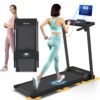 Walking Treadmill Pad, Portable Desk Treadmills for Home Small, Foldable Mini Treadmill with Handle Bar, Office 300 lb Cap for Small Spaces, Folding Compact Treadmills for Home...