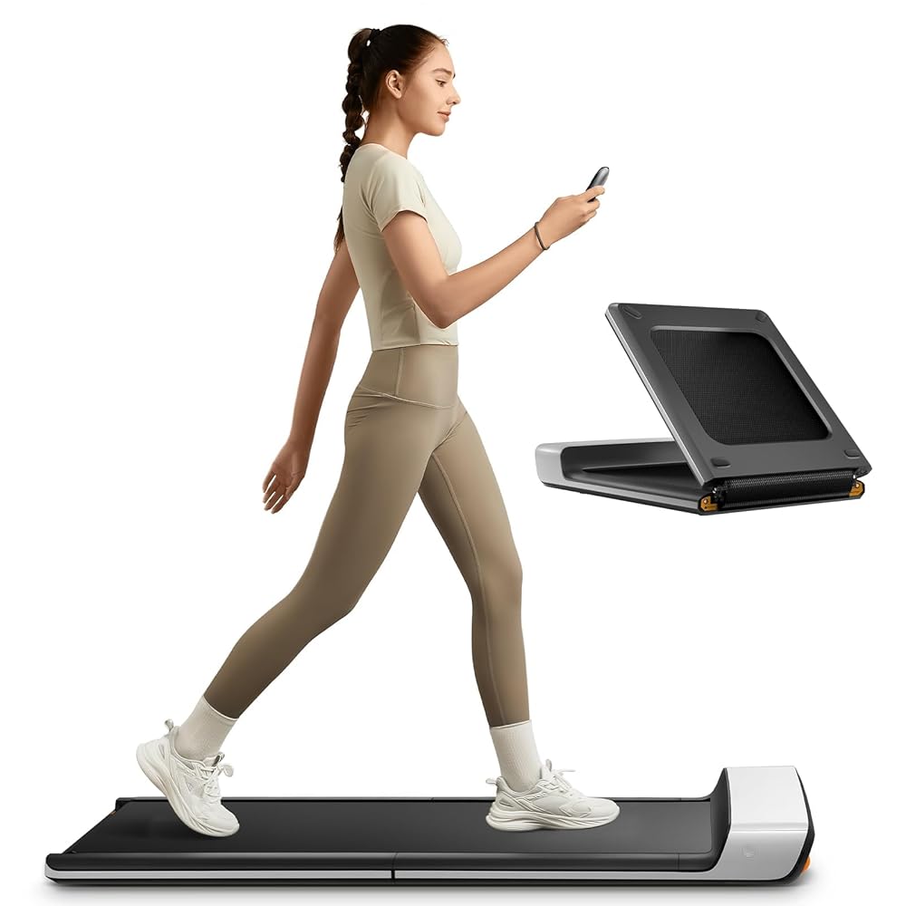 WALKINGPAD P1 Folding Treadmill, Ultra Slim Foldable Treadmill Smart Fold Walking Pad Portable Walking/Jogging Machine with App & Remote Control Grey WALKINGPAD P1 Folding Treadmill, Ultra Slim Foldable Treadmill Smart Fold Walking Pad Portable Walking/Jogging Machine with App & Remote Control Grey