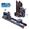 Water Rowing Machine for Home Use, Oak Wood Rower Machine with Upgraded Handle Adjustable Footpad, Dedicated Monitor & Bluetooth App Connect, 400-500Lbs Capacity