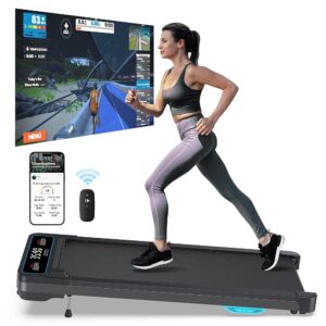 WELLFIT [340+ lbs Capacity] 8%/12% Incline Standing Under Desk Walking Pad Treadmill for Indoor Home Office - 3.0HP Low Noise Running Treadmills with Smart Voice Control,Works...