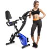 WHTOR Folding Exercise Bike，5 IN 1 Stationary Bike for Home / 16-Level Adjustable Resistance Full Body Workout Indoor Foldable Cycling Bike