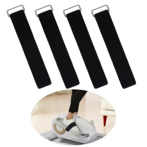 WIOJRY Ellipse Leg Exerciser Machine Pedal Straps, Adjustable Pedal Straps for Ellipse Leg Exerciser Machine, Velcro Feet Pedal Strap for Under The Desk Leg Training Exerciser...
